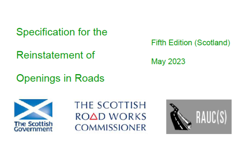 Cover Image for Specification for the Reinstatement of Openings in Roads